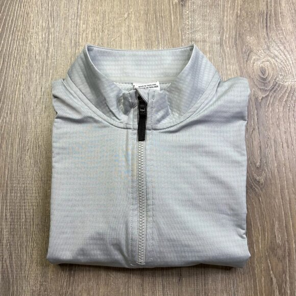 Nike Dri-FIT Mens Light Gray 1/2-Zip Pullover Mock Neck Comfy Sweatshirt Size L - Picture 2 of 11